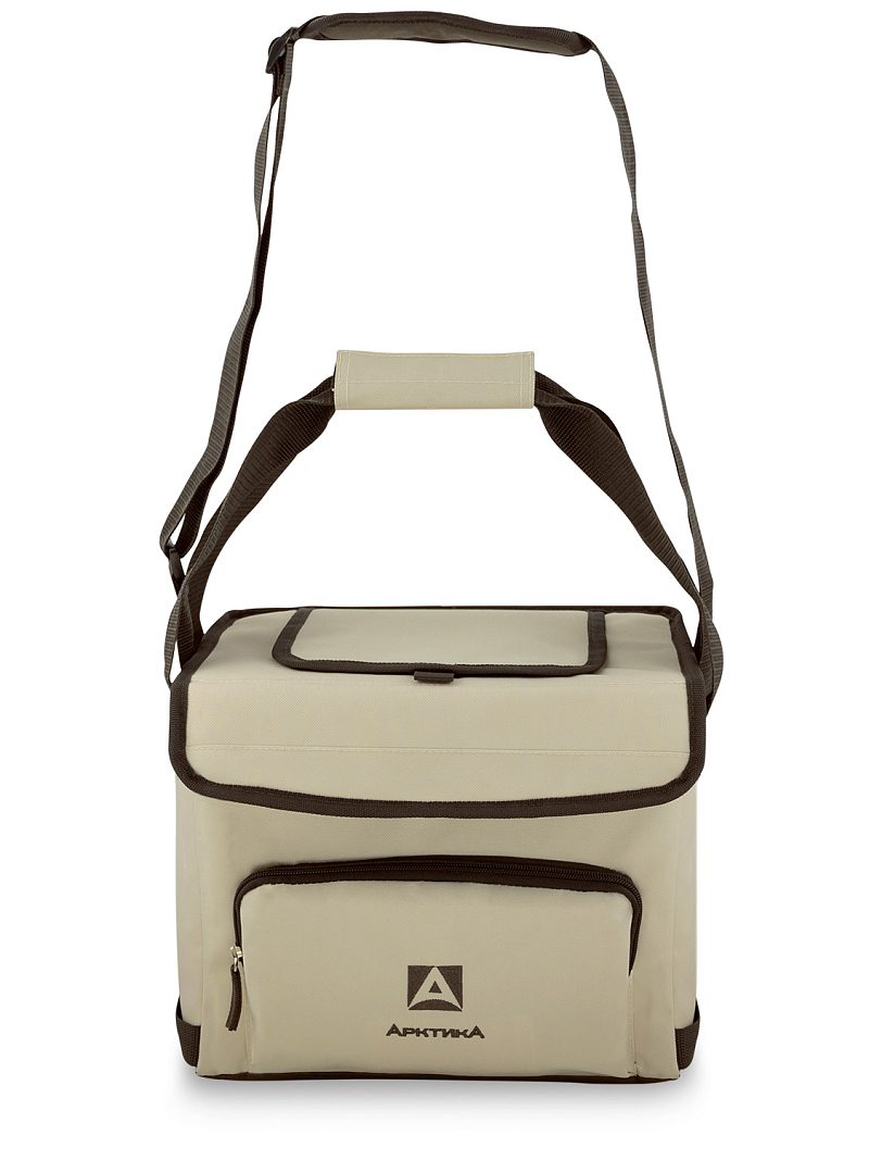 Бежевая сумка-холодильник 3001 классическая с люком на 10л - 2