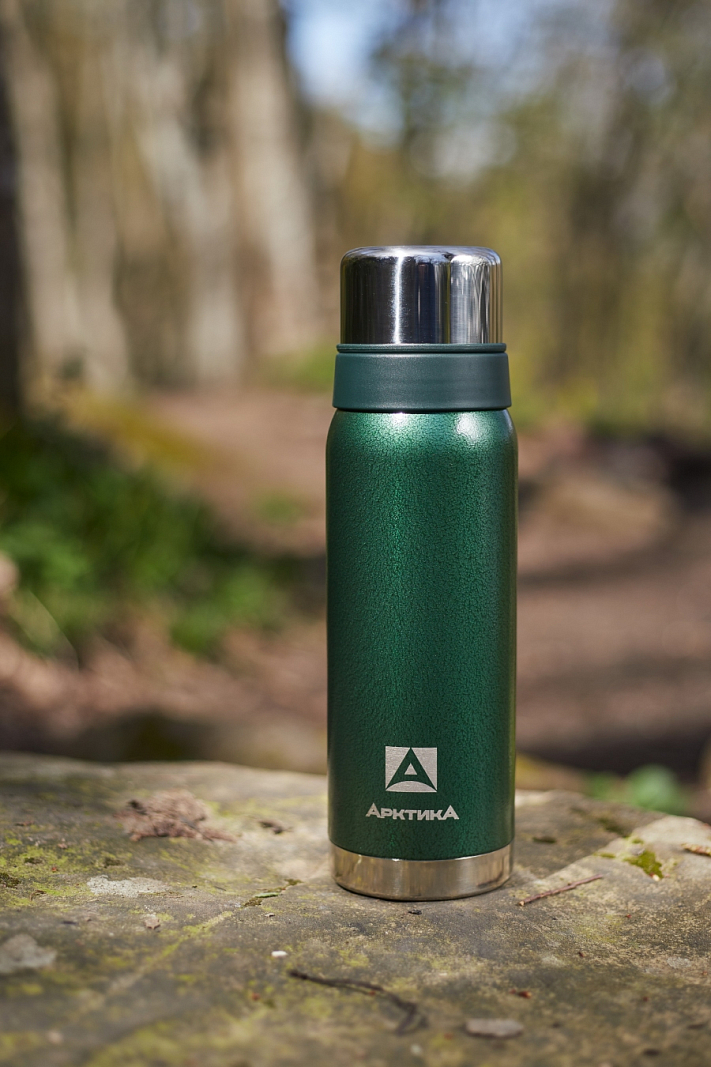 Зеленый термос 106 с узким горлом на 0.75л - 2