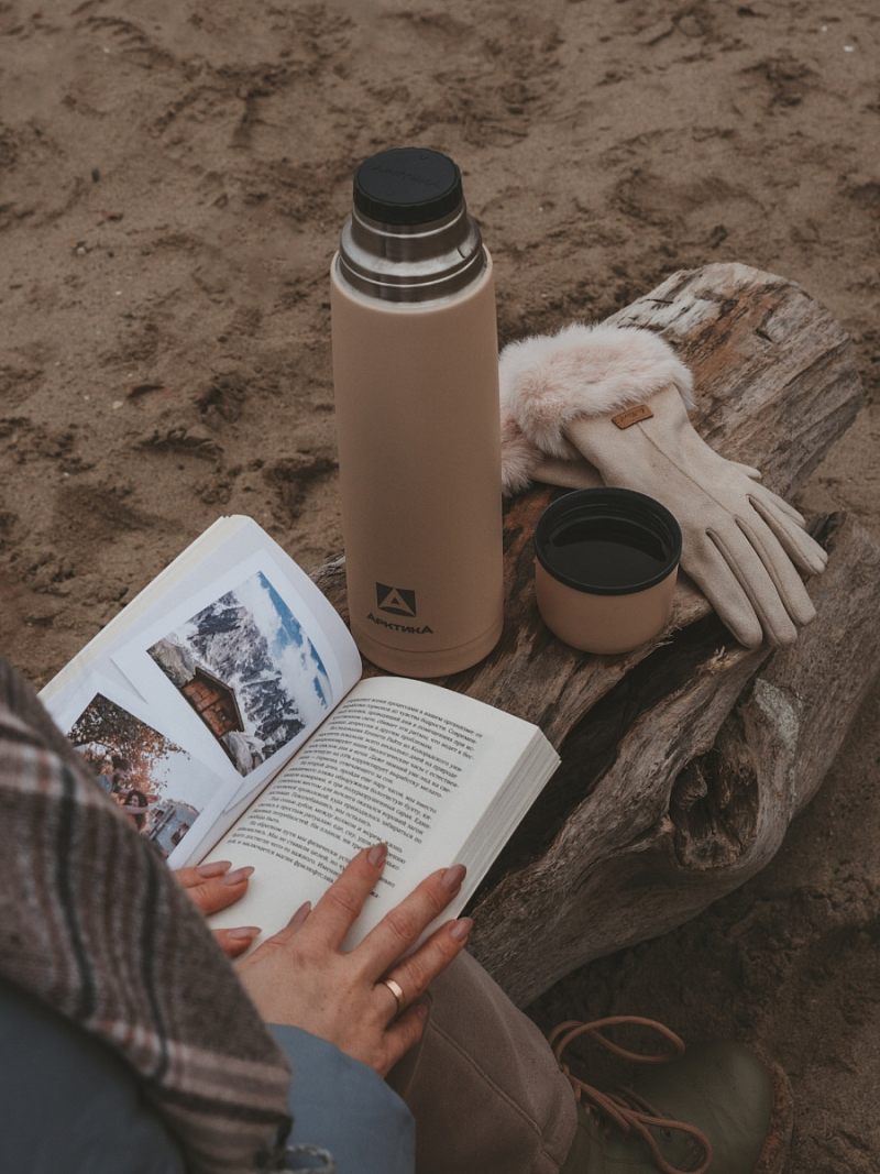 Термос серии 101 на 1л текстурный с узким горлом - 2