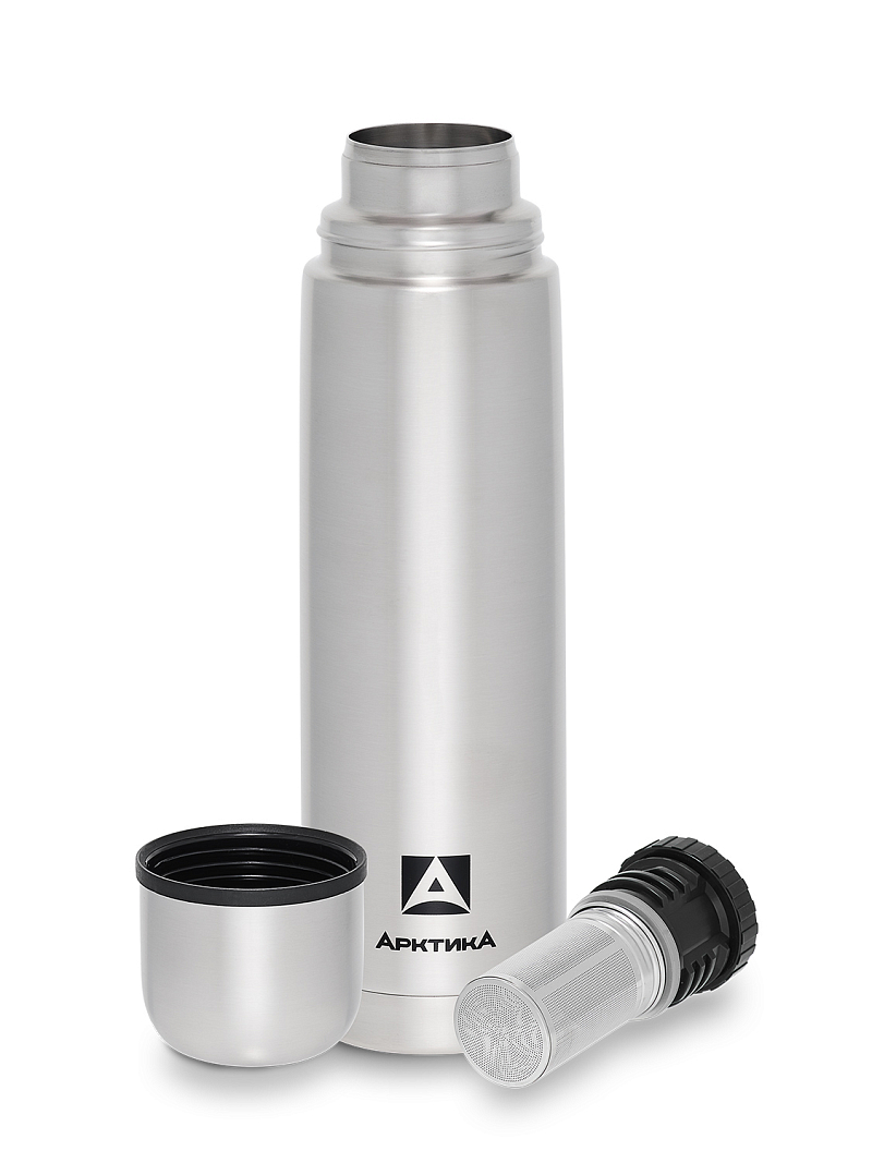 Стальной термос 101 с узким горлом и ситечком на 1л - 3