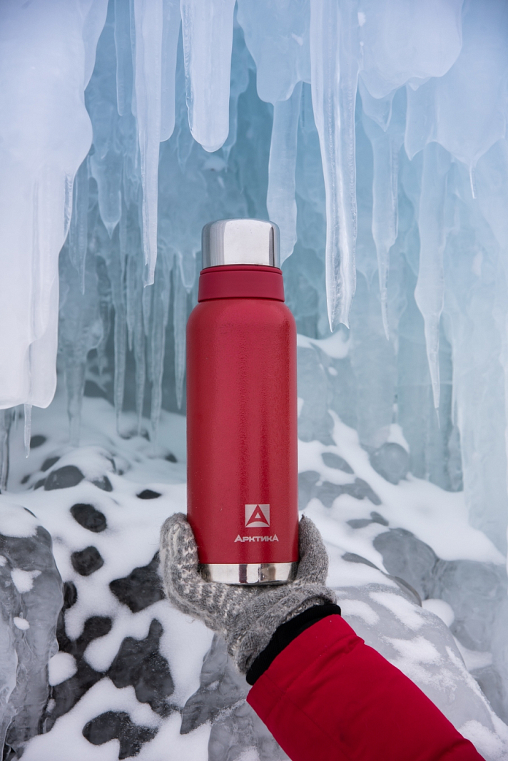 Красный термос 106 с узким горлом на 1.2л - 2 Красный термос 106 с узким горлом на 1.2л - 2