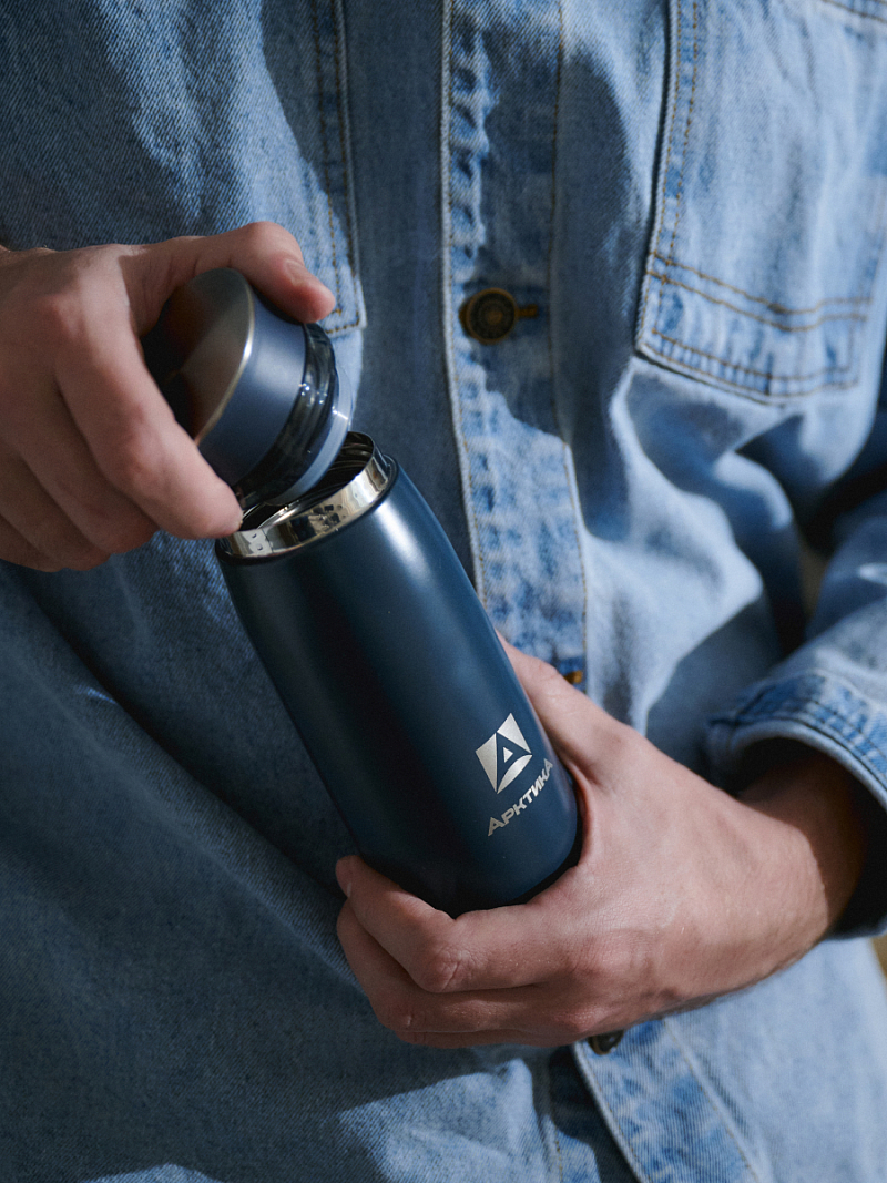 Термокружка 0.32л серии 715 «Индиго» с ситечком (уценка) - 3