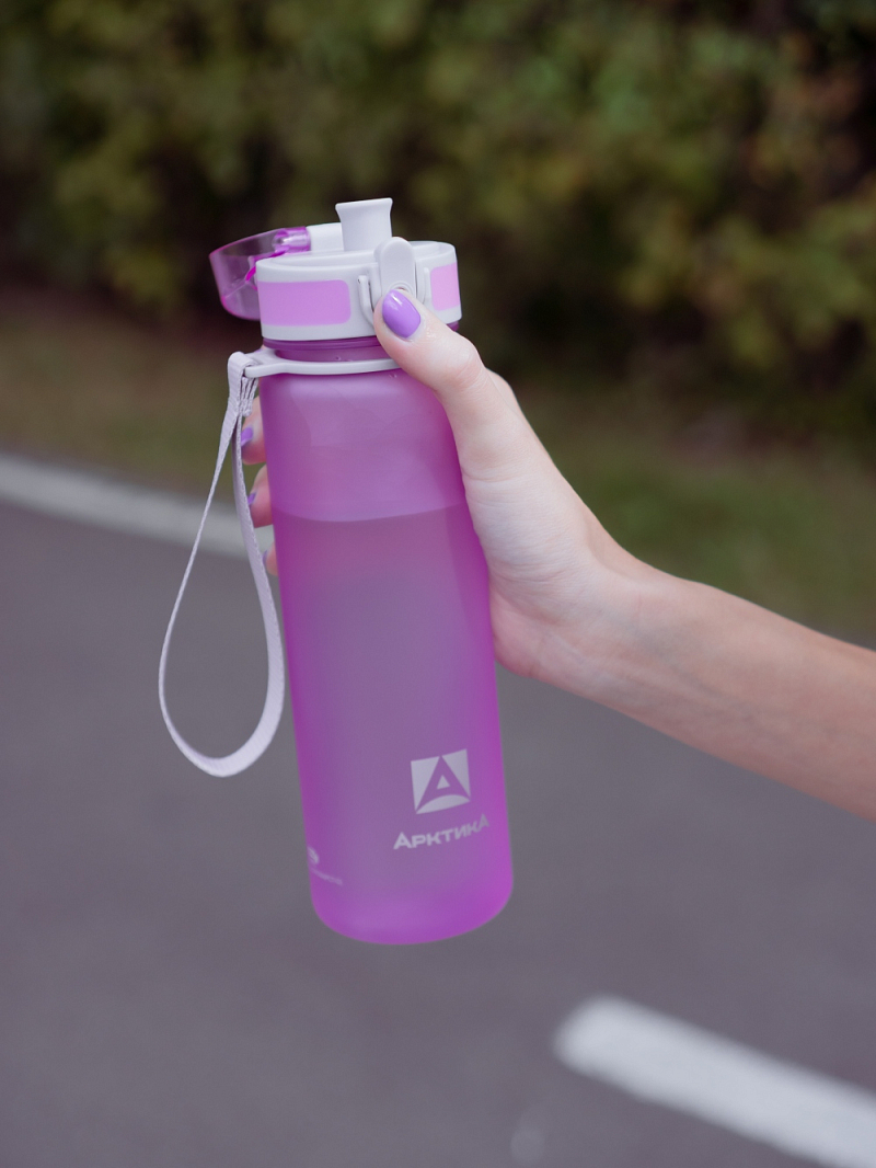 Питьевая бутылка 720 из тритана 0.5л, лавандовая матовая, с ситечком - 10