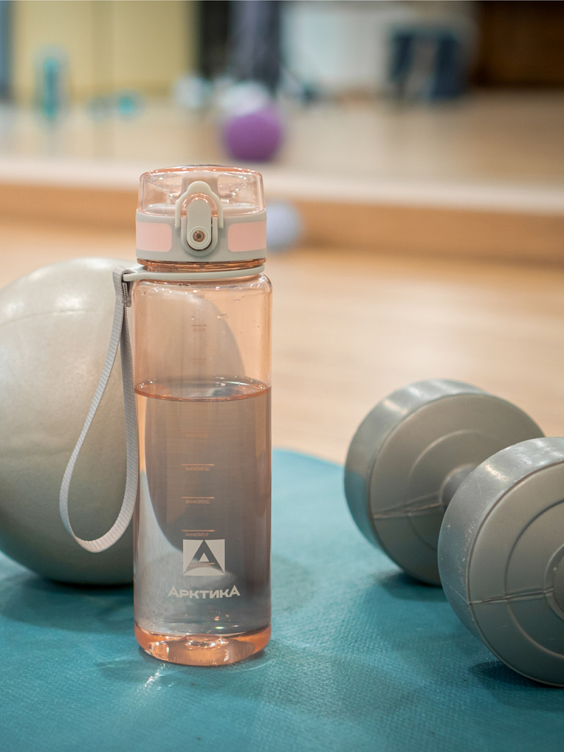 Питьевая бутылка 720 из тритана 0.5л, розовая глянцевая, с ситечком - 2