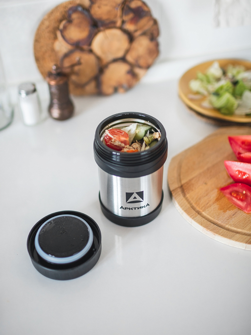 Термос-кружка серии 402 на 0.35л стальная для еды и напитков - 6