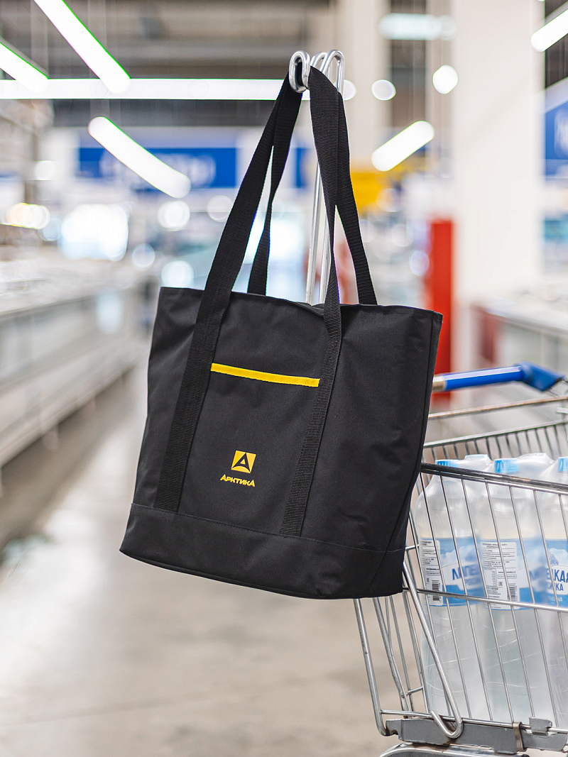 Термосумка шоппер 3400 черная на 17.5л - 11