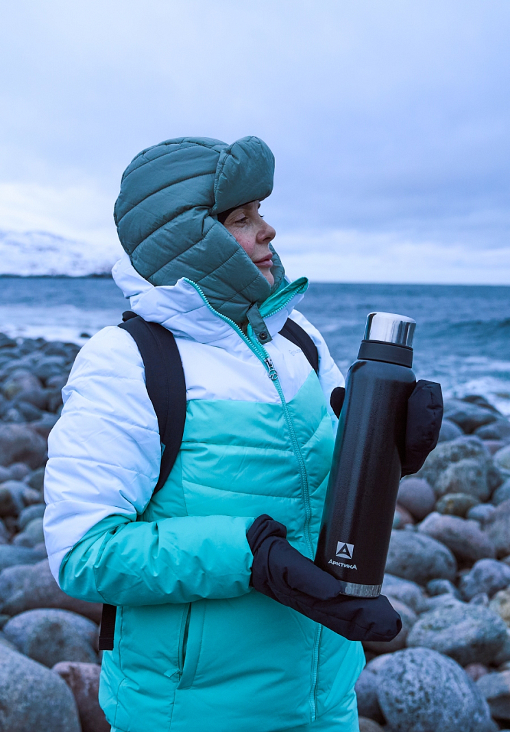 Черный термос 106 с узким горлом на 1.6л - 4