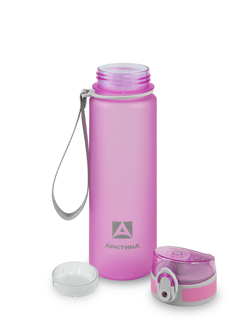 Питьевая бутылка 720 из тритана 0.5л, лавандовая матовая, с ситечком - 5