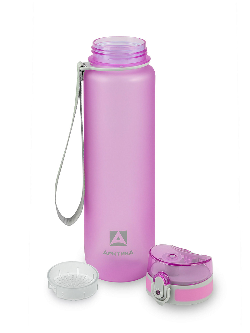 Питьевая бутылка 720 из тритана 1л, лавандовая матовая, с ситечком - 7