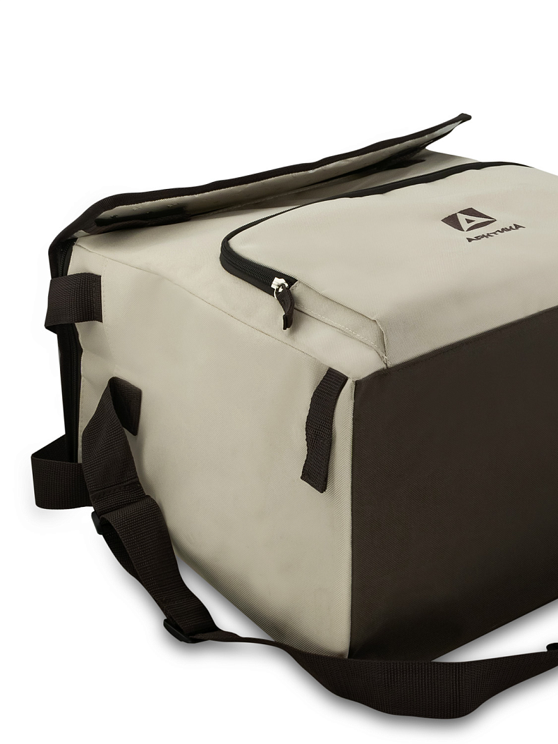 Бежевая сумка-холодильник 3001 классическая с люком на 30л - 8