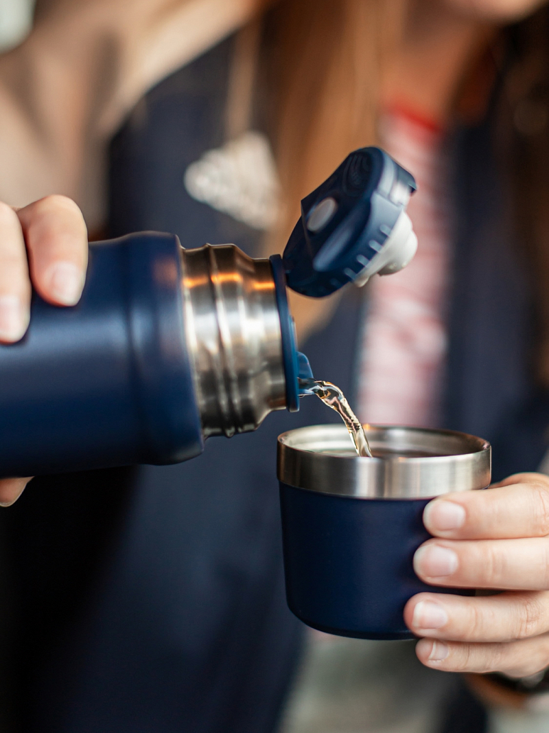 Термос серии 111 на 0.6л синий с питьевой системой - 5