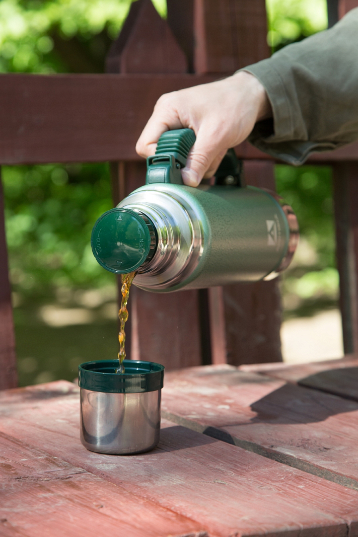 Термос серии 106P «УАЗИК» на 1.25л зелёный с ручкой - 8