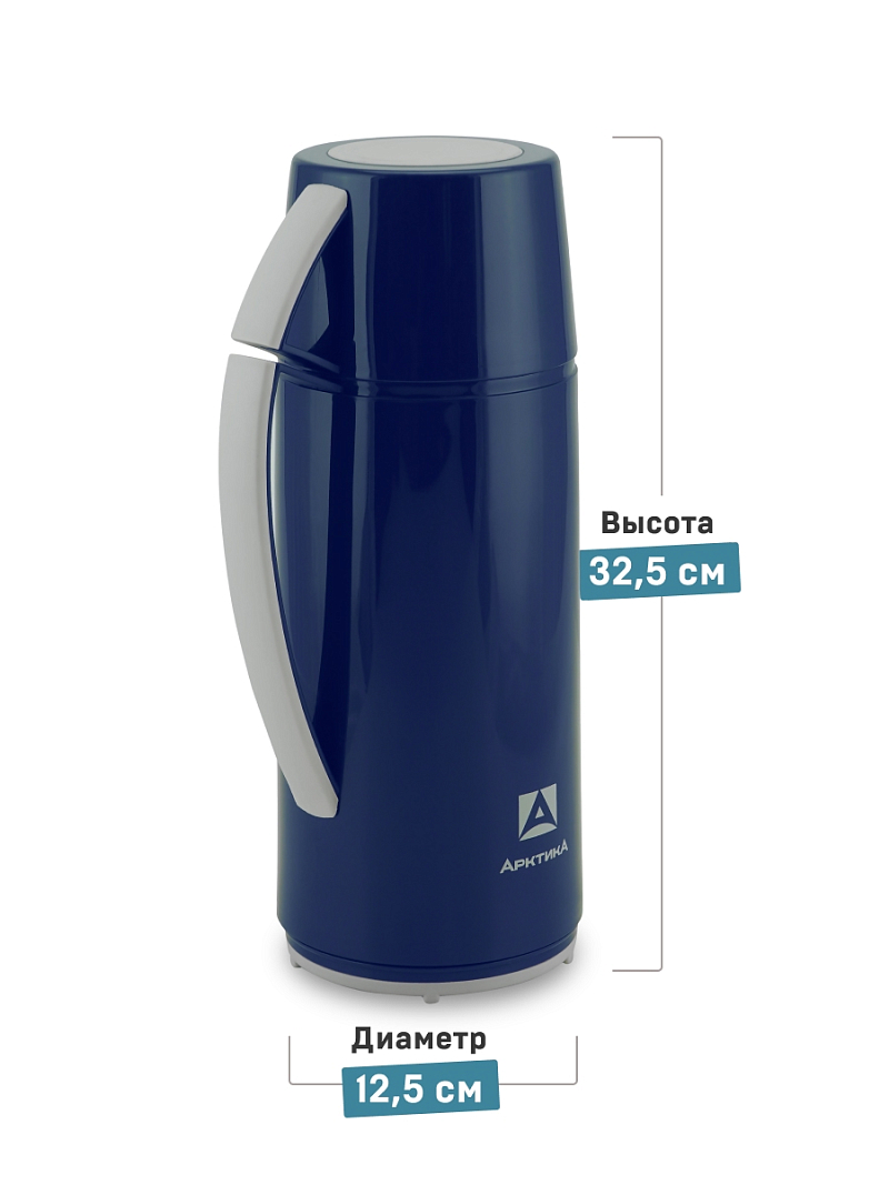 Стеклянный термос серии 1010 на 1.7л синий - 3