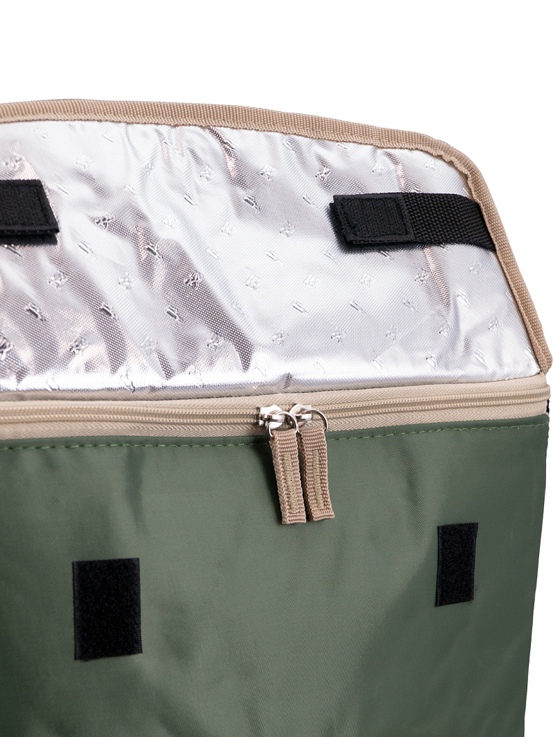 Зеленая сумка-холодильник 3001 классическая с люком на 10л - 6