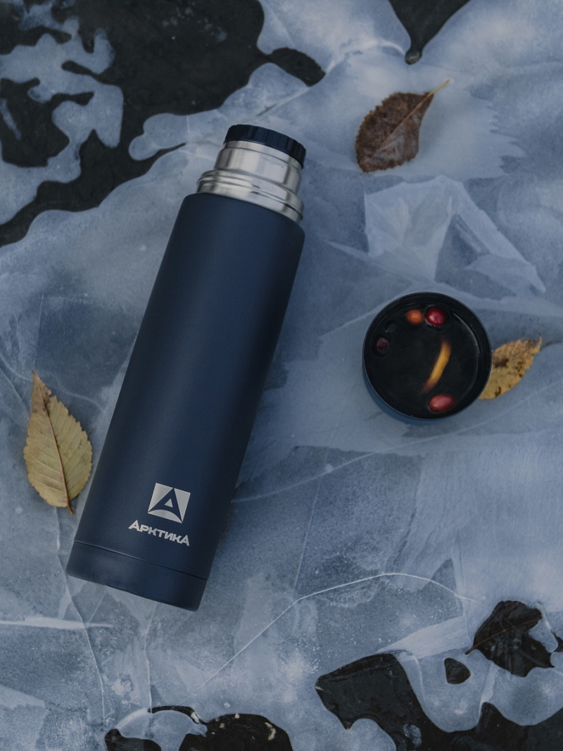 Термос серии 101 на 1л текстурный с узким горлом - 4