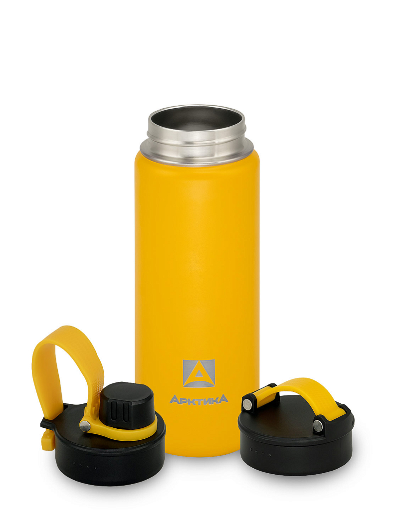 Термокружка серии 708 на 0.53л жёлтая со спортивной крышкой - 7