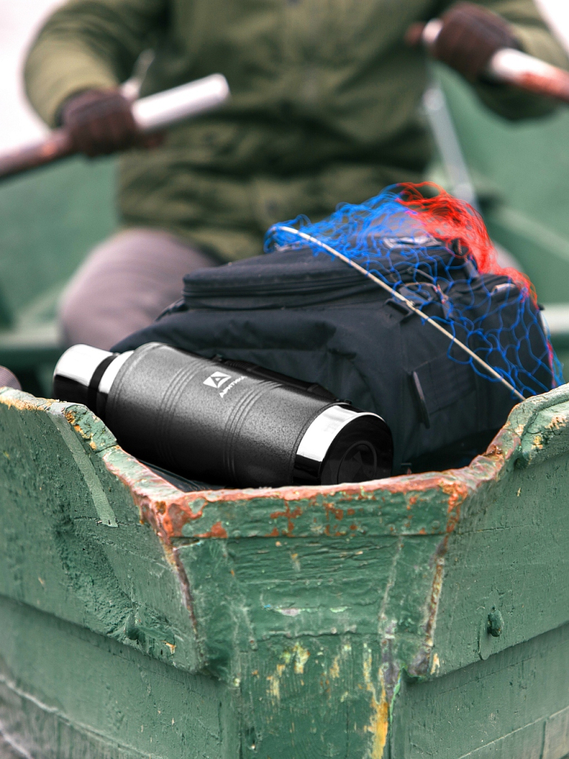 Черный термос 106 «УАЗИК» на 2.2л с ручкой - 8