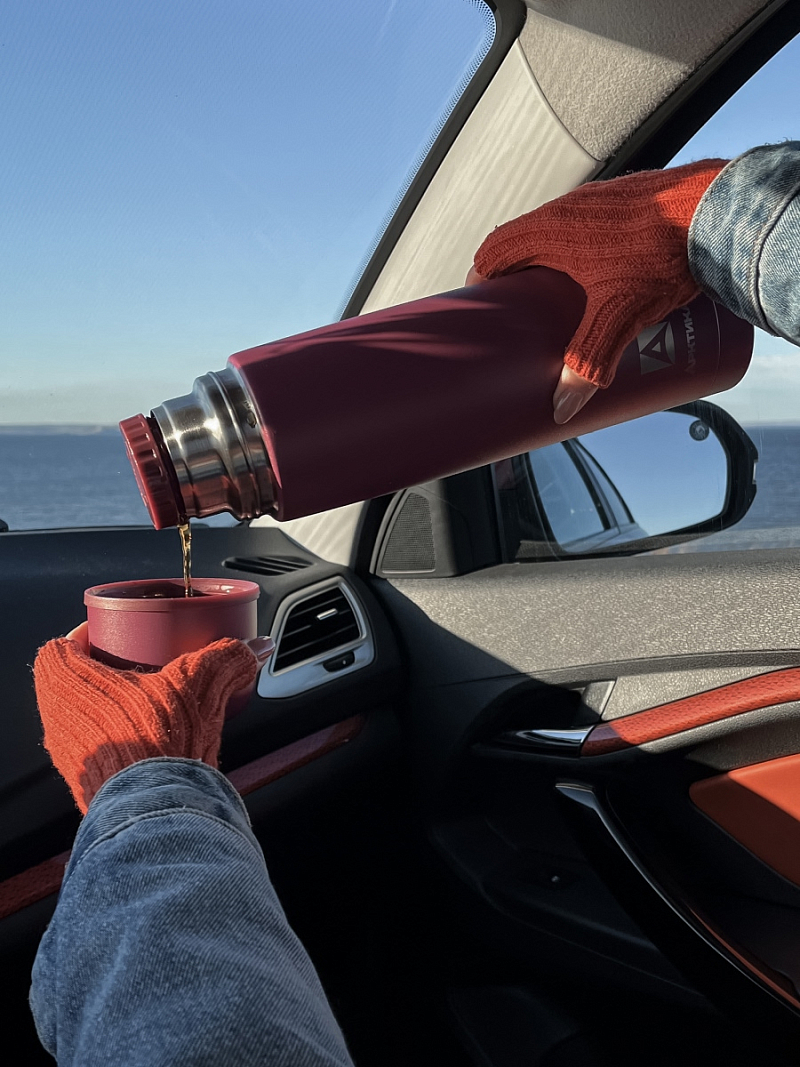 Термос серии 101 на 1л текстурный с узким горлом - 2