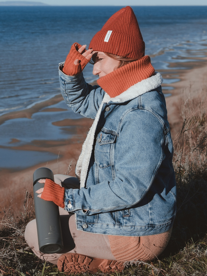 Термос серии 101 на 1л текстурный с узким горлом - 2