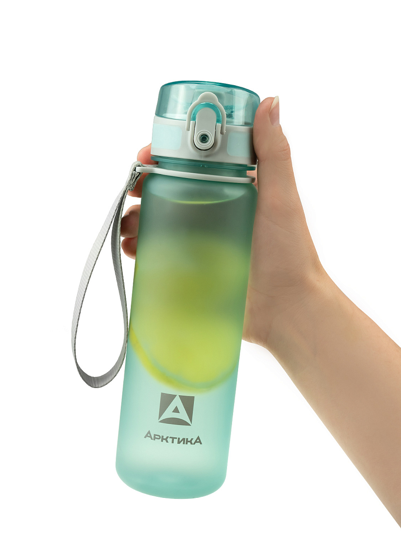 Питьевая бутылка 720 из тритана 0.5л, голубая матовая, с ситечком - 7