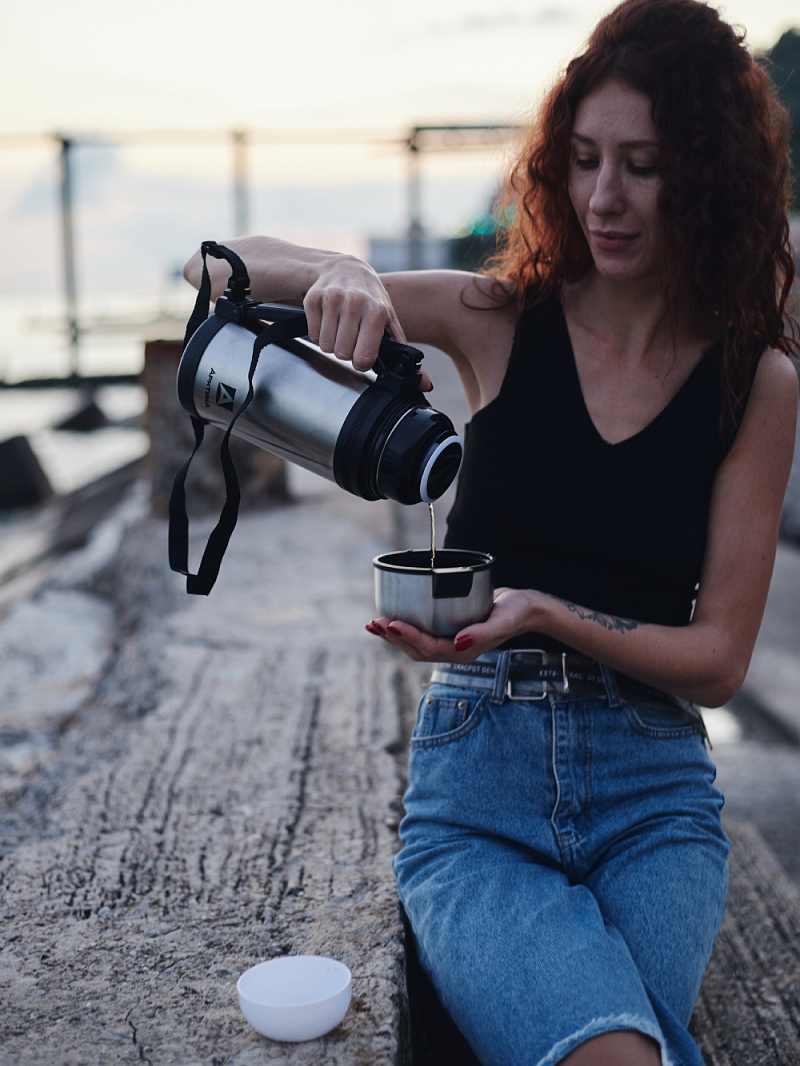 Термос серии 201 на 1.2л стальной универсальный - 4