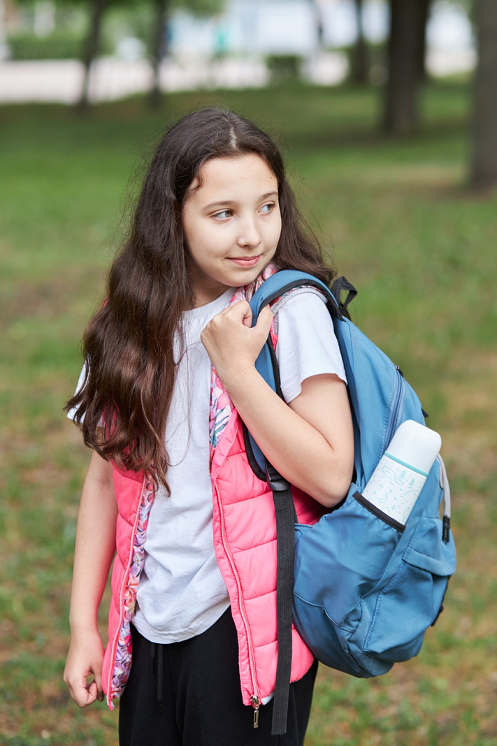 Белый термос с узким горлом на 0.35л - 6