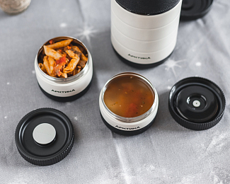 Два термоконтейнера для горячих / холодных блюд
