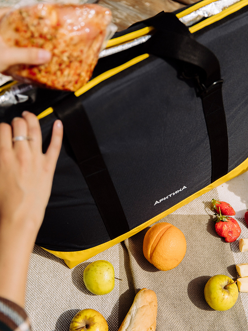 Термосумка 011 черная «Порт Мурманск» на 25л - 2