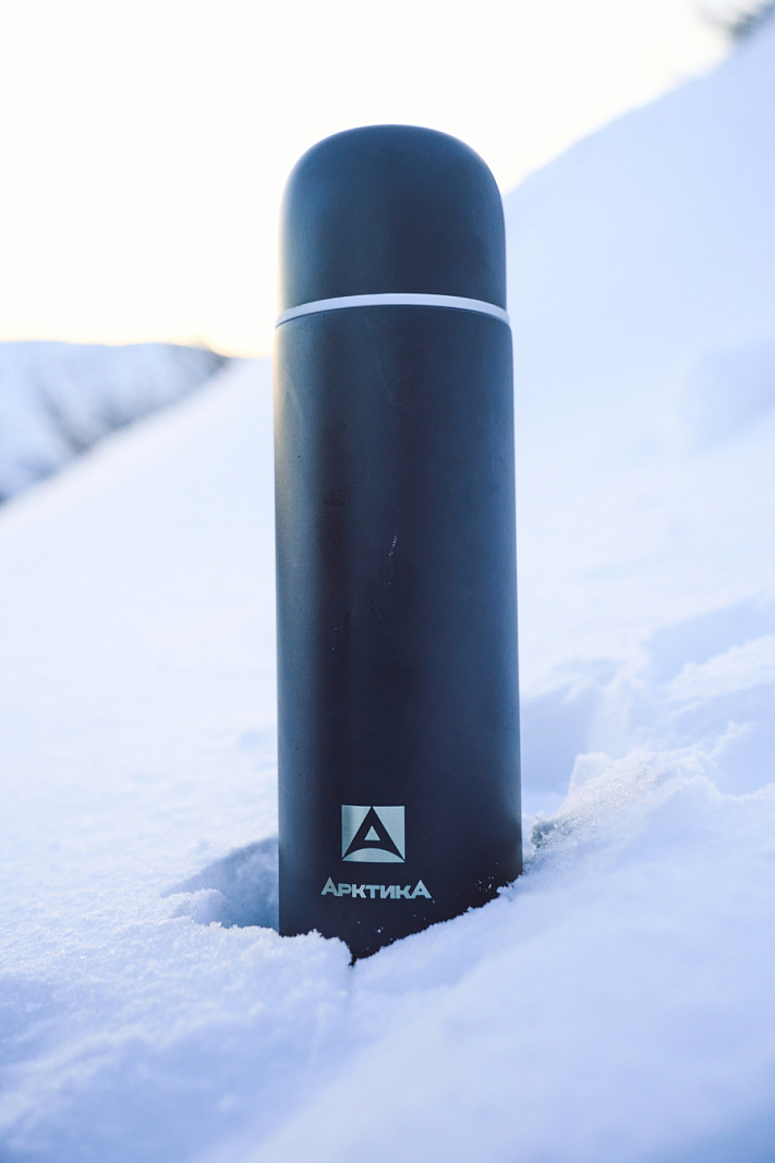 Термос серии 105 на 1.2л синий с узким горлом - 2