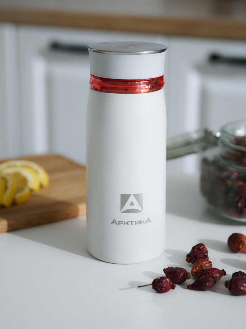 Термокружка 0.32л серии 715 «Арктика» с ситечком (уценка) - 5