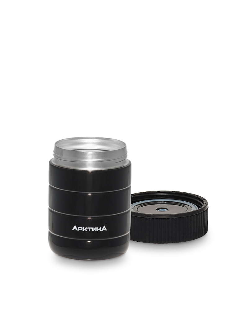 Компактный черный термос 307 для еды на  0.48л - 3