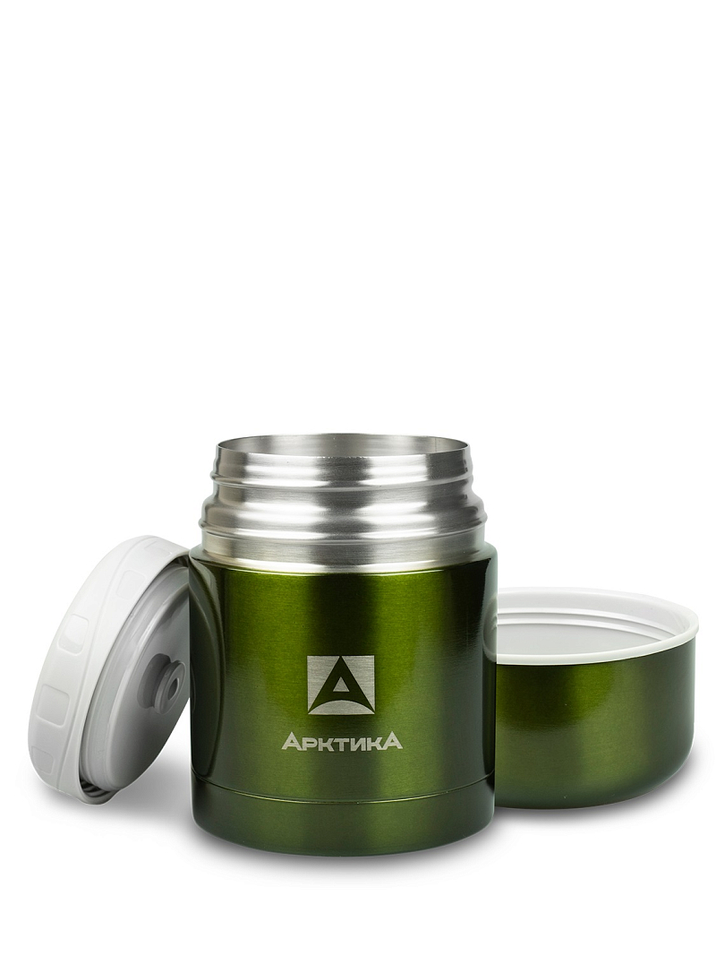 зеленый термос 302 с широким горлом на 0.5л - 3 зеленый термос 302 с широким горлом на 0.5л - 3