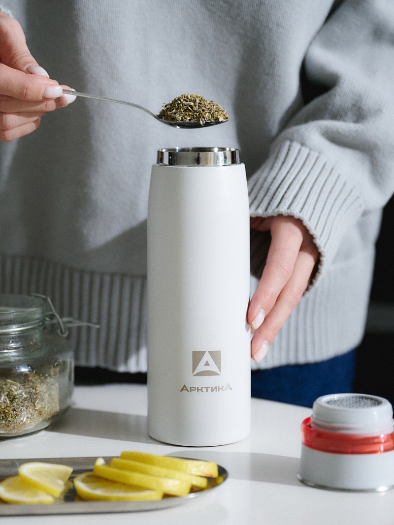 Термокружка 0.42л серии 715 «Арктика» с ситечком (уценка) - 7