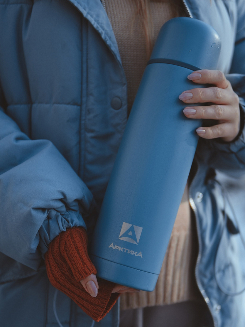 Термос серии 101 на 1л текстурный с узким горлом - 2