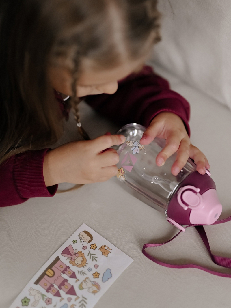 Тритановая бутылка серии 730 на 0.48л «вишня» с наклейками - 4