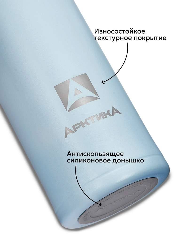 Голубая термокружка 701 с ситечком на 0.42л - 9