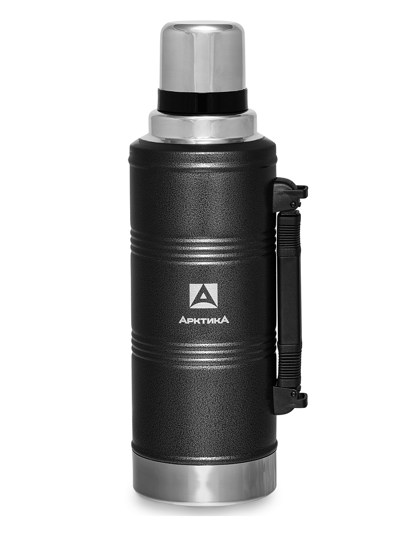 Черный термос 106 «УАЗИК» на 2.2л с ручкой - 1