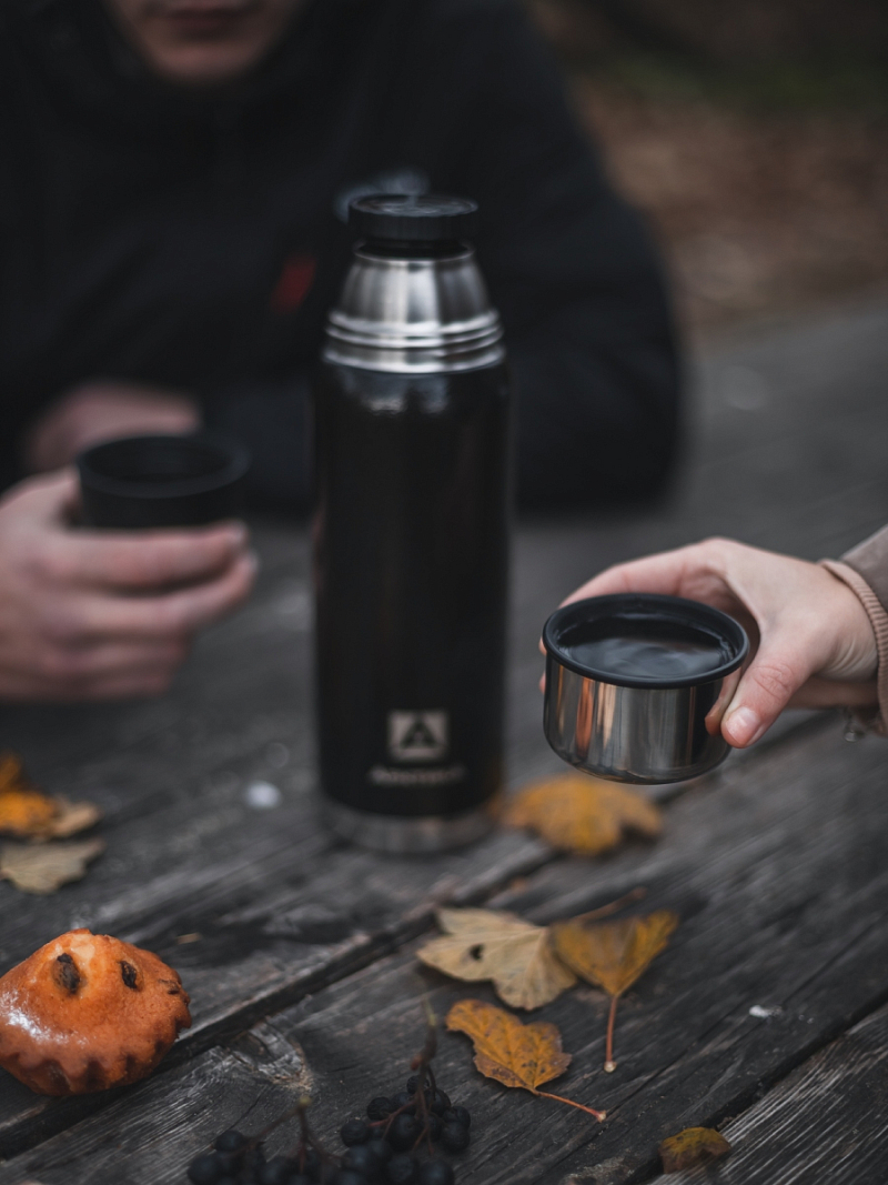 Черный термос 106 с узким горлом на 0.75л - 2