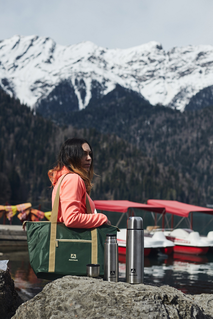 Термос серии 101 на 0.5л стальной с узким горлом - 2