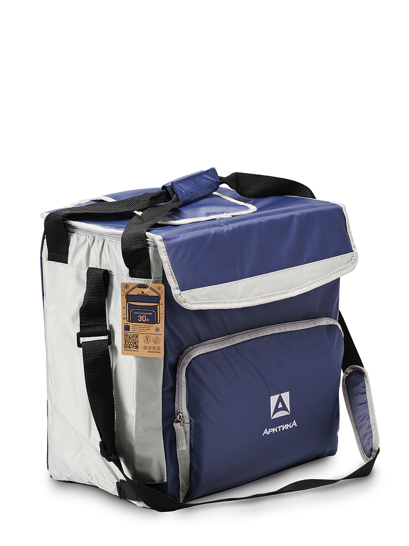 Синяя сумка-холодильник 3001 классическая с люком на 30л - 1