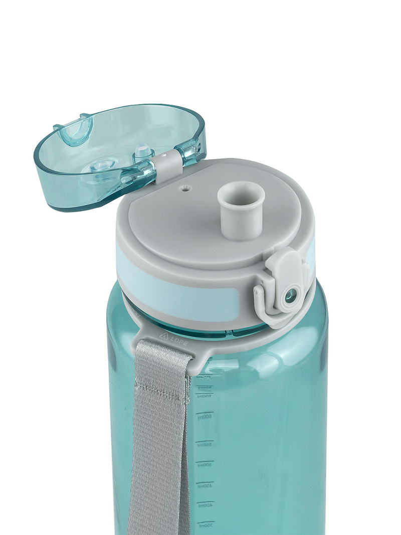 Питьевая бутылка 720 из тритана 1л, голубая глянцевая, с ситечком - 3