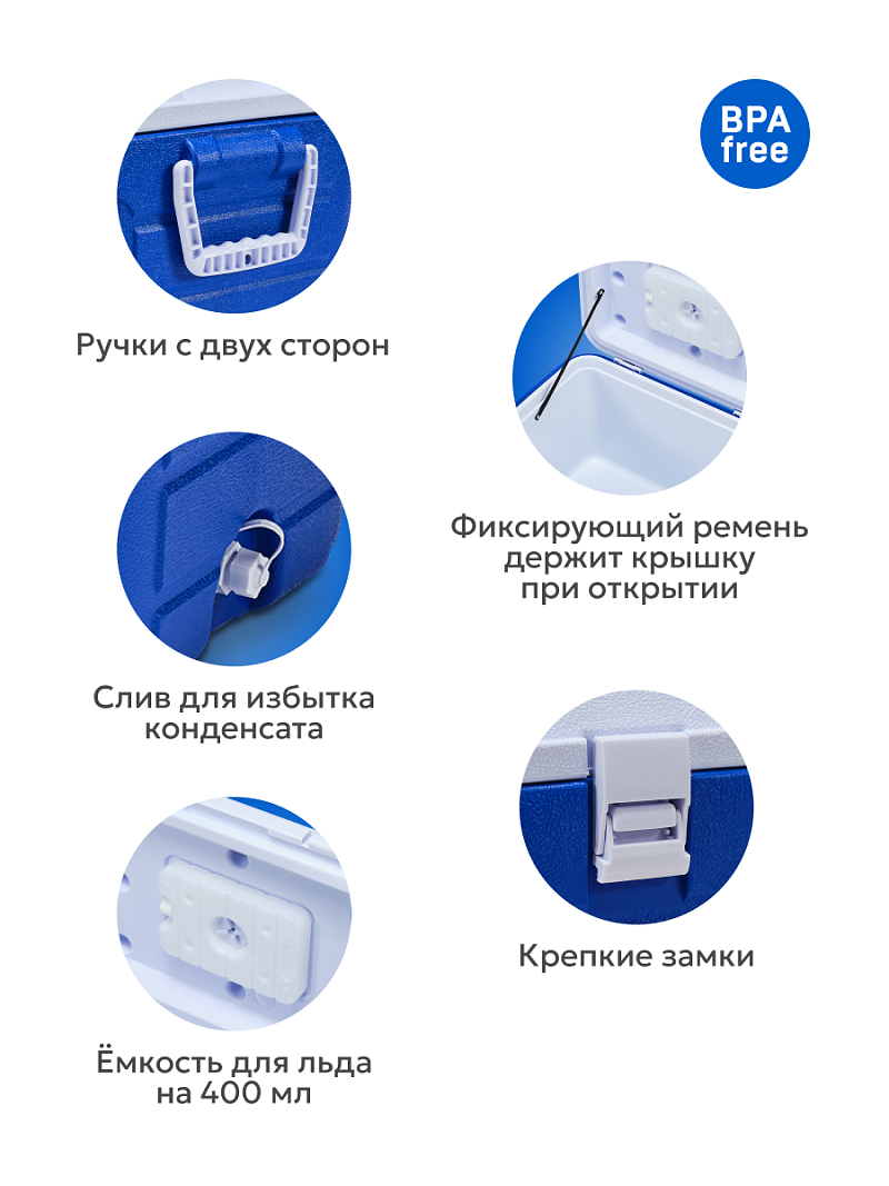 Термоконтейнер 30л серии 2000 синий - 5