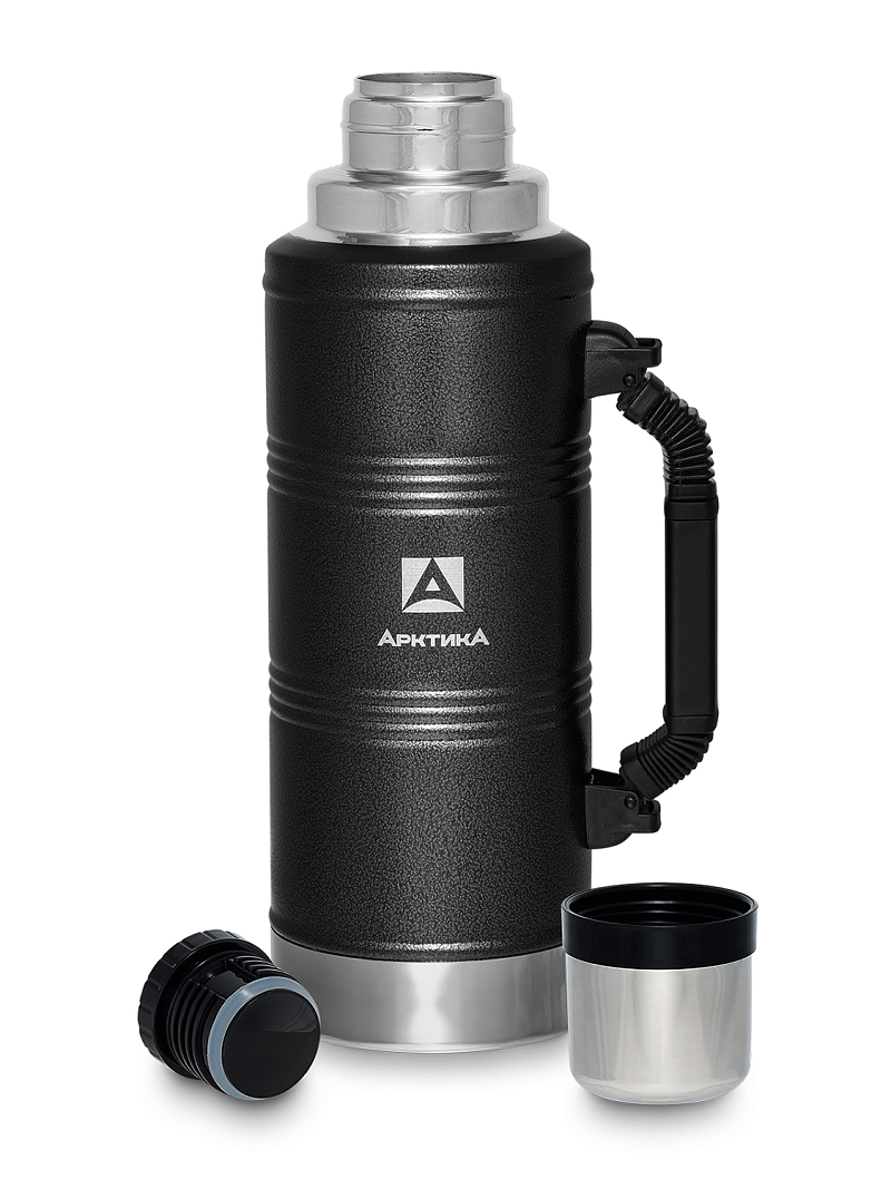 Черный термос 106 «УАЗИК» на 2.2л с ручкой - 3