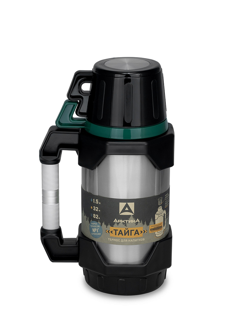 Термос серии 110 «ТАЙГА» на 1.5л с двумя чашками - 1