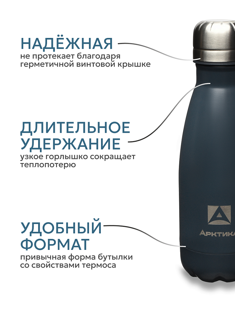 Термобутылка 0.33л серии 717 «Индиго» - 3