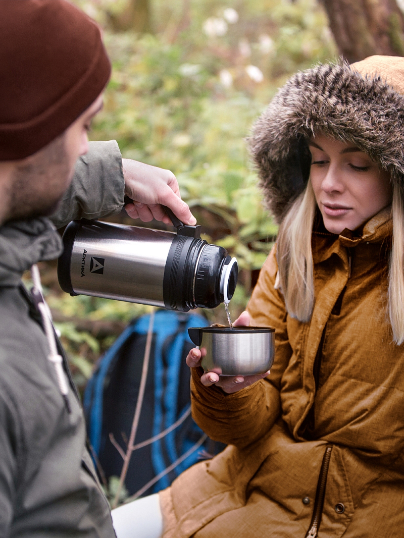 Термос серии 201 на 1.2л стальной универсальный - 6
