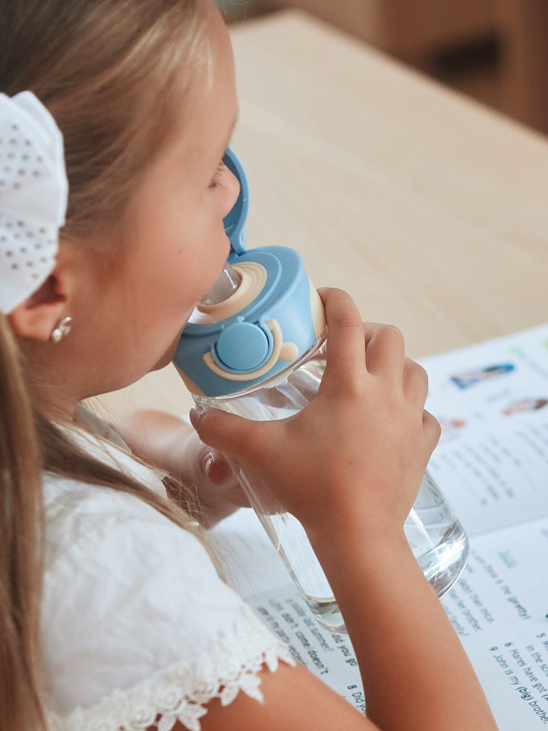 Голубая детская бутылочка на 0.45л  - 5