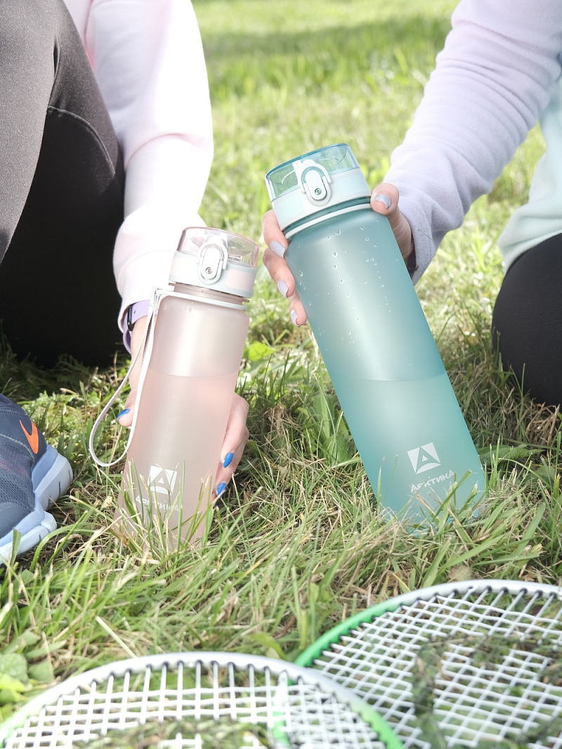 Питьевая бутылка 720 из тритана 0.5л, розовая матовая, с ситечком - 6