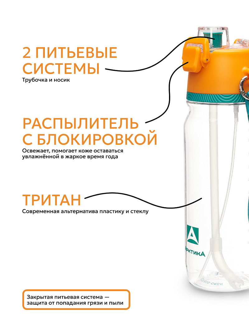 Тритановая бутылка 723 с распылителем на 0.8л - 4