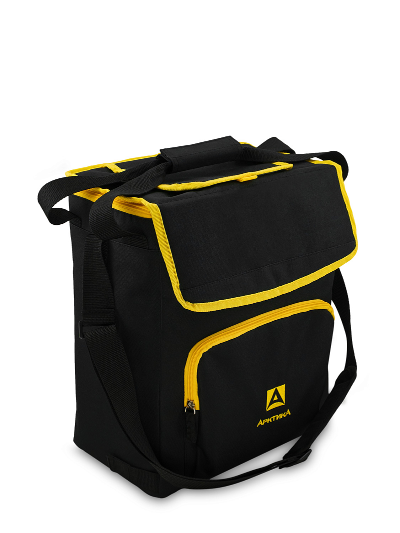 Черная сумка-холодильник 3001 классическая с люком на 20л (уценка) - 1
